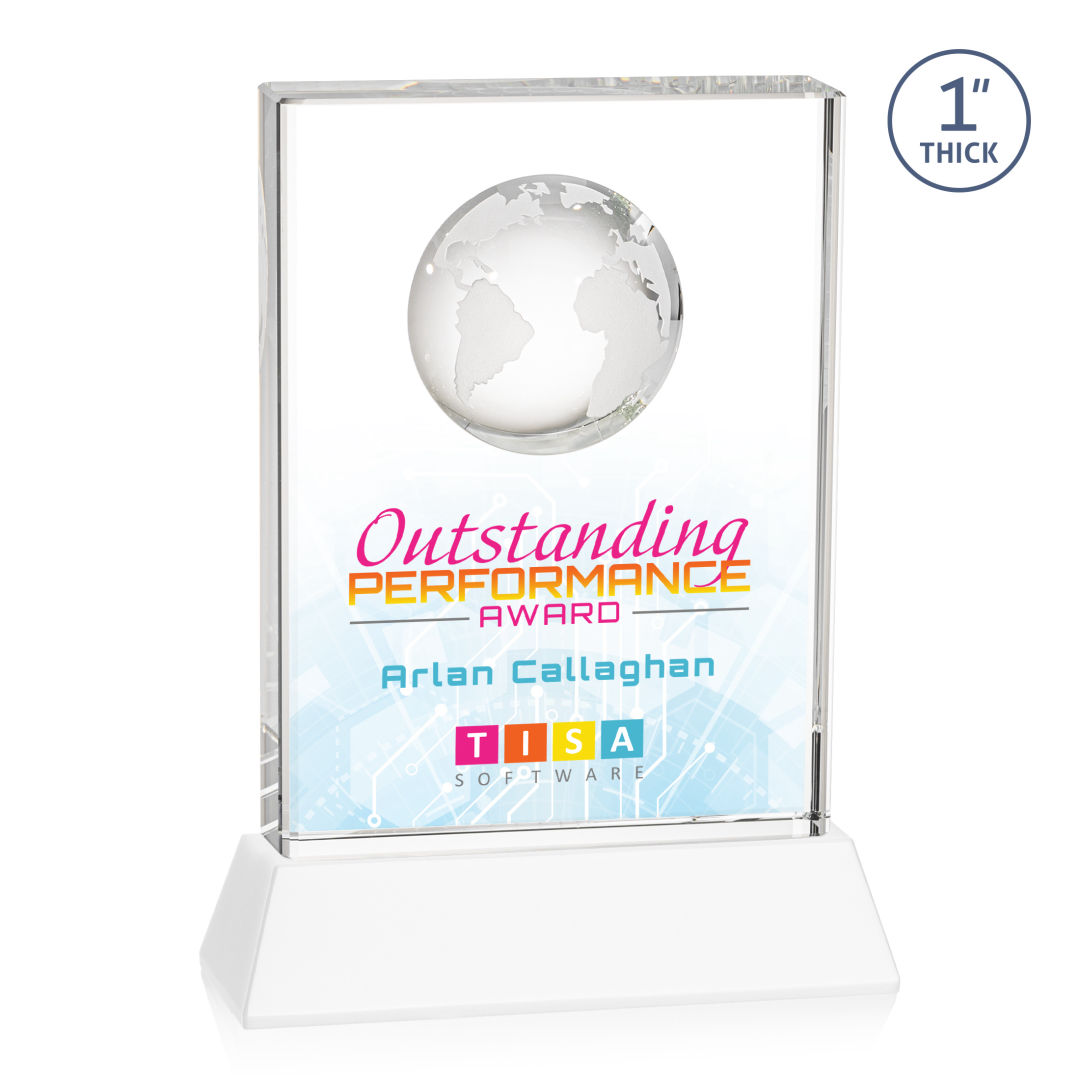 Ambassador VividPrint™ Award on Base - White 6