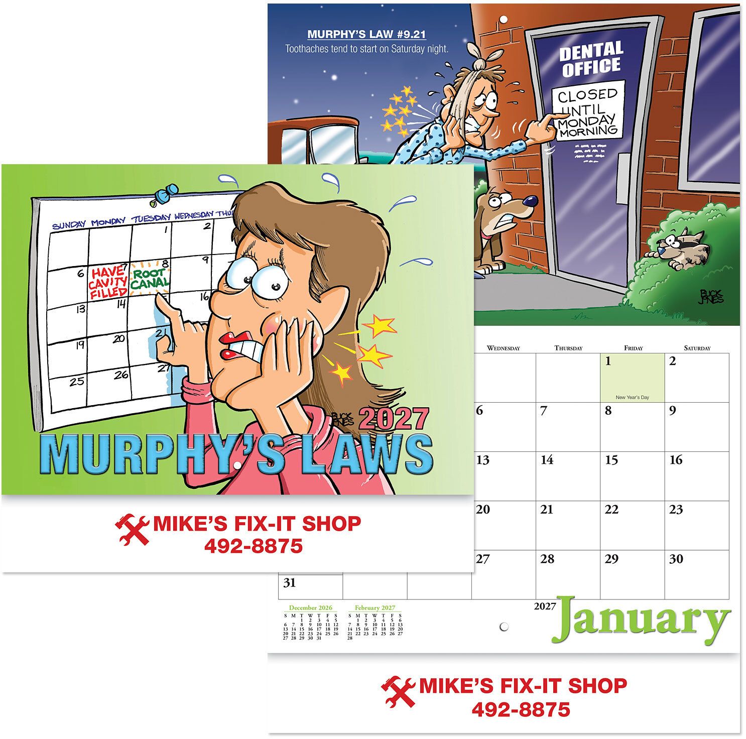 MURPHY'S LAWS STAPLED WALL CALENDAR
