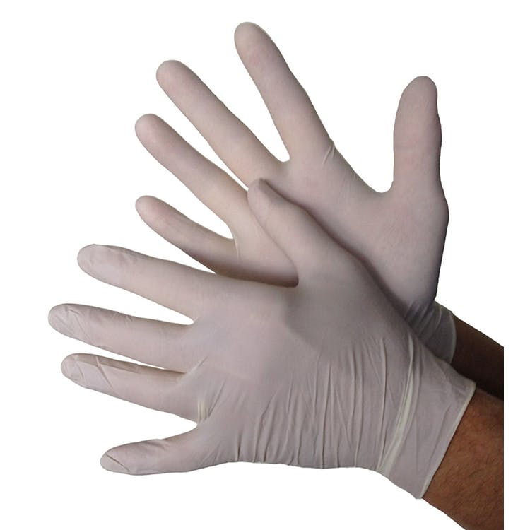 Disposable Latex Gloves - Beige Small 2