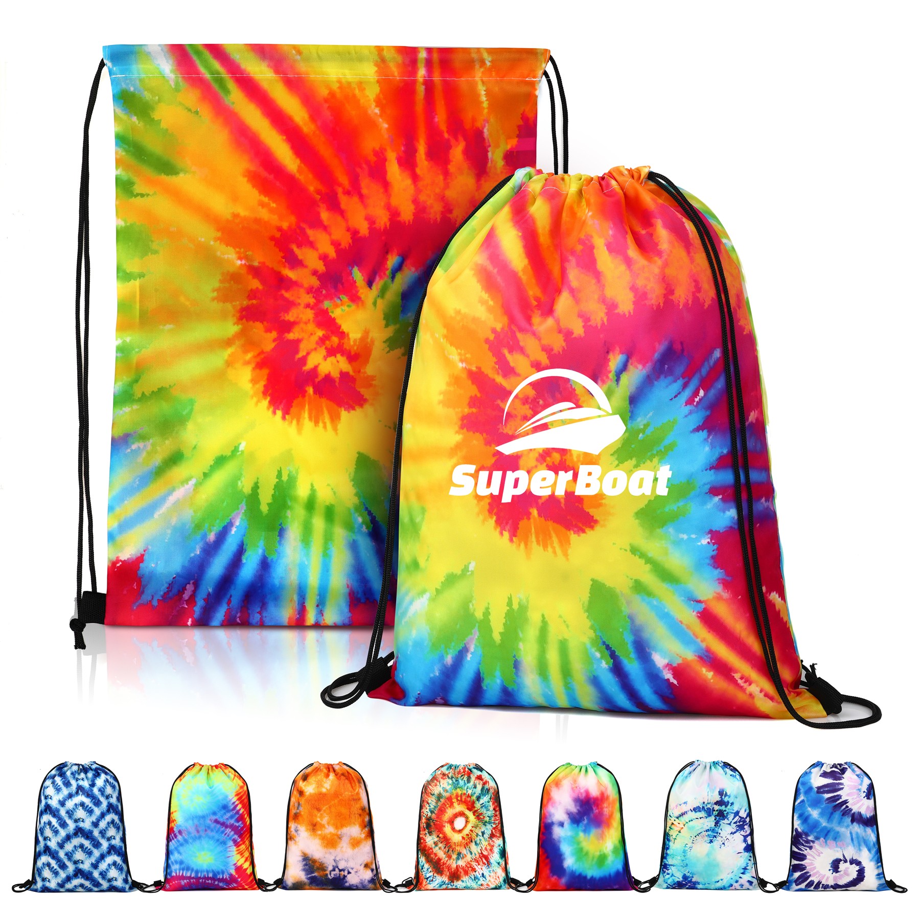 Tie Dye Drawstring Backpack 1