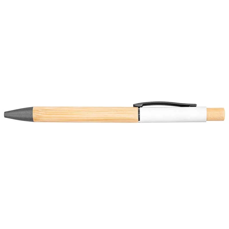 Bamboo Barrel Pen with Gun Metal Clip 4
