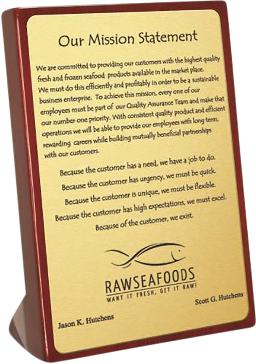 Standing Desk Rosewood Plaque