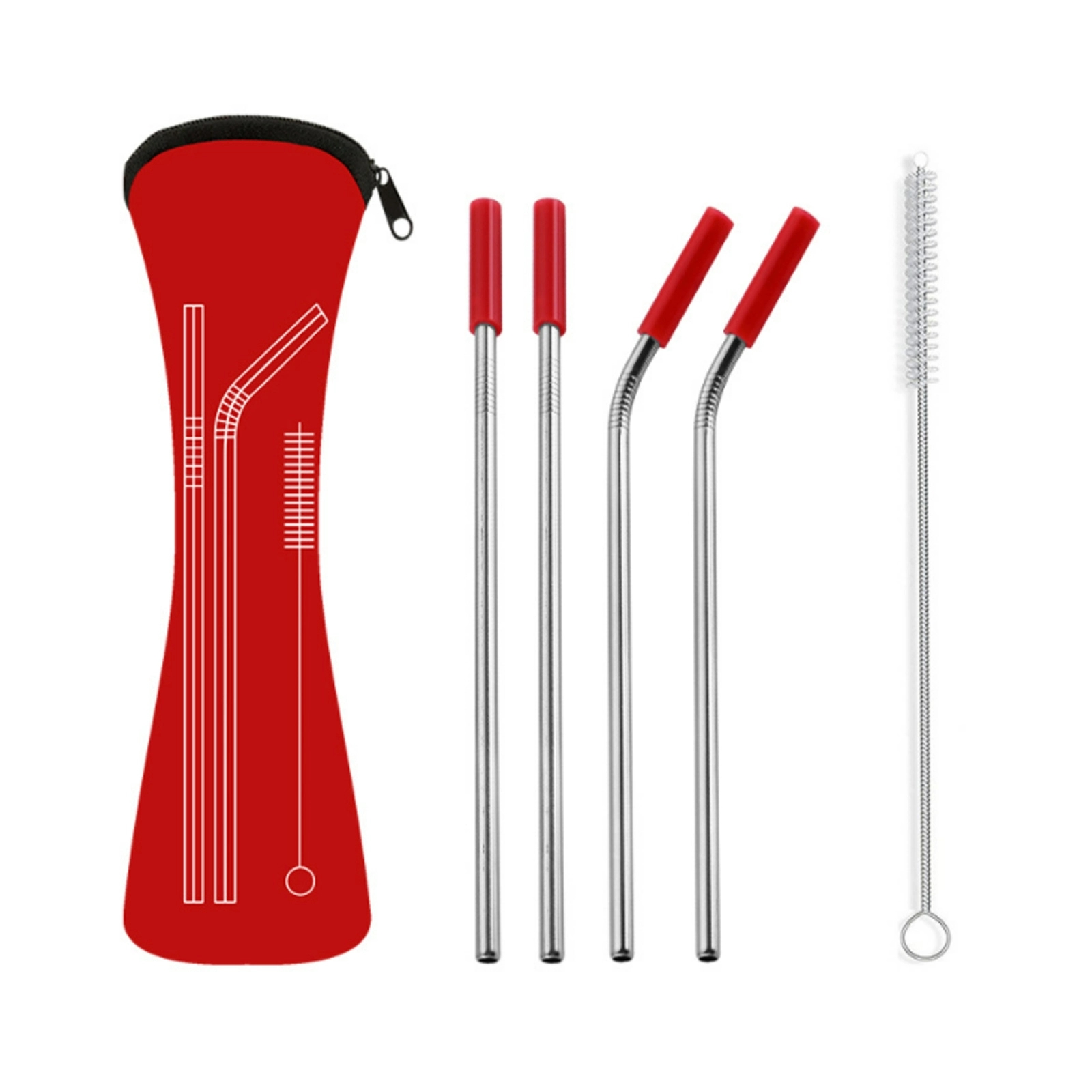 Stainless Steel Straw Set 8