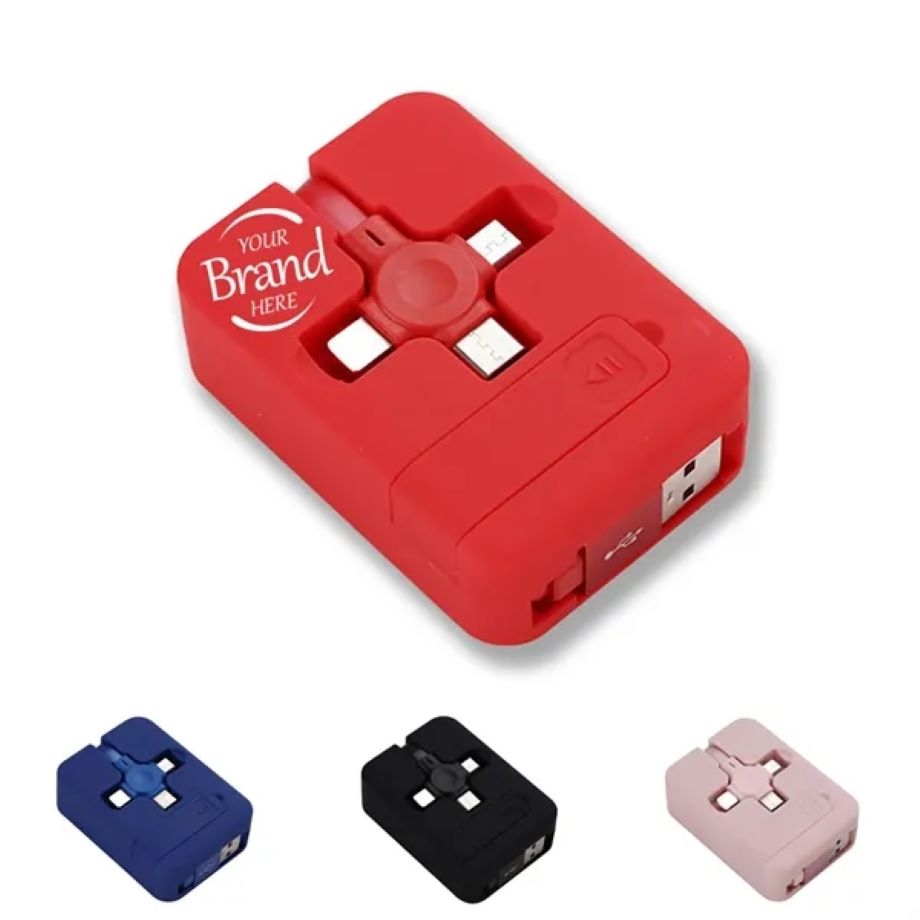 3 In 1 Retractable Charger Cable With Phone Holder 2
