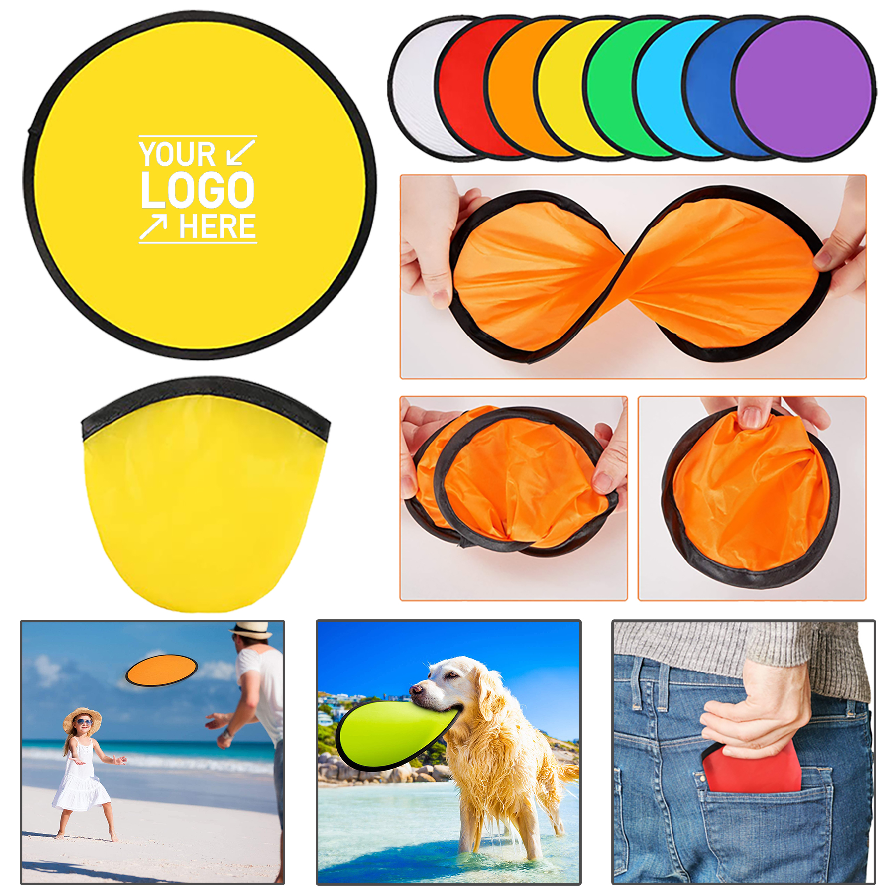 Foldable Flying Disc / Fans 1