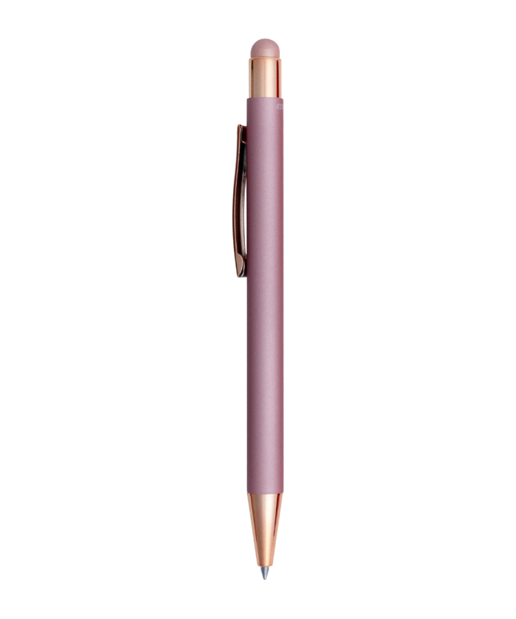 Union Printed - Stylus Satin Soft Touch Gel Click Recycled Aluminum Pen 1