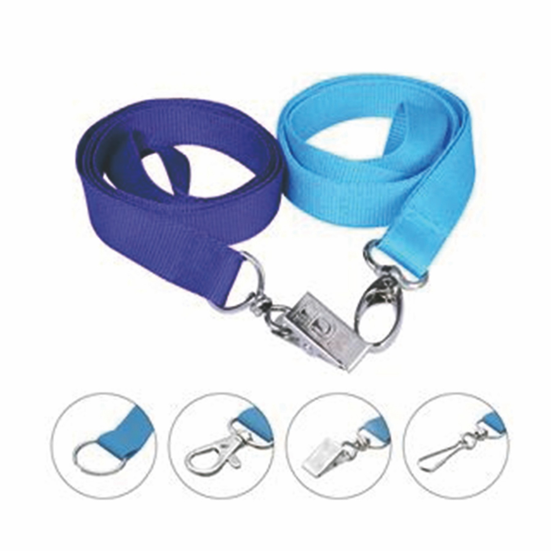5/8" Polyester Lanyard w/ Metal Badge Clip 2
