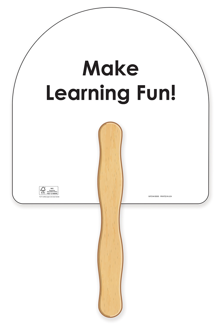 HAND FANS - Full Color, Rainbow Shaped Hand Fan 2