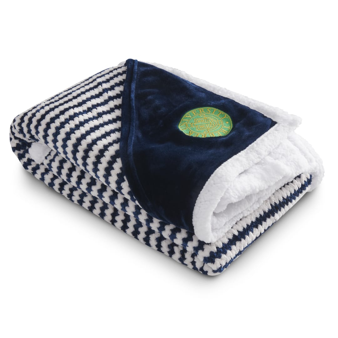Field & Co.® Chevron Striped Sherpa Blanket 53