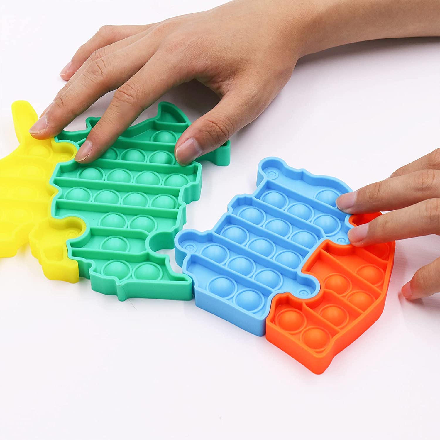 American Map Silicone Colorful Push Pop Bubbles Fidget Sensory Toy Autism Need 7