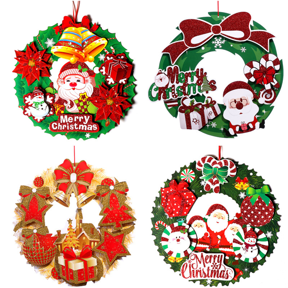 Christmas 40cm Glittering Paper Wreath