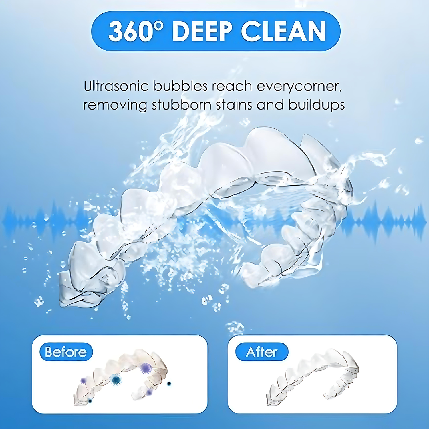 Mini Ultrasonic Denture Cleaner w/ UV Sterilizer 8