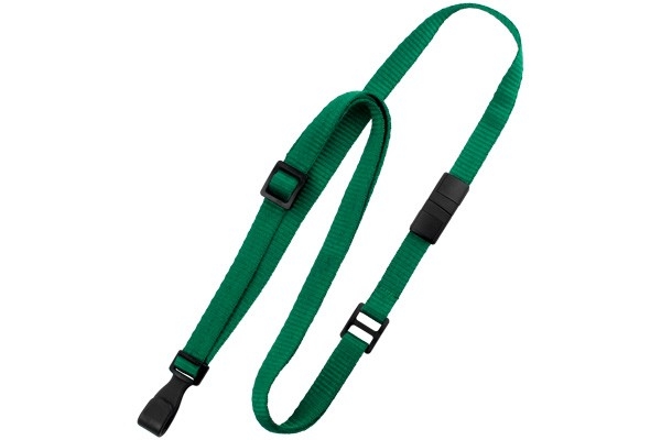 3/8" Flat Adjustable Breakaway Lanyard (Plastic J-Hook) 4