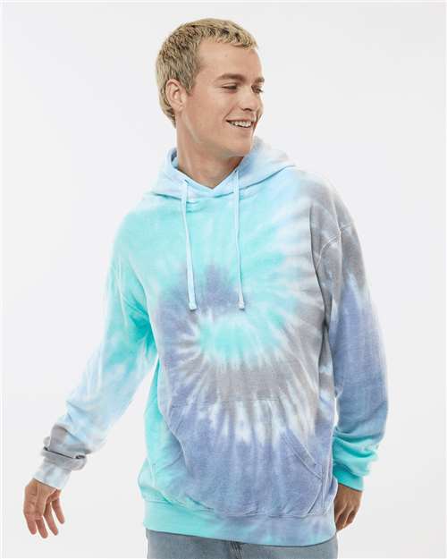 Unisex Tie-Dyed Cloud Inside-Out Fleece Hooded Sweatshirt - 8600 22