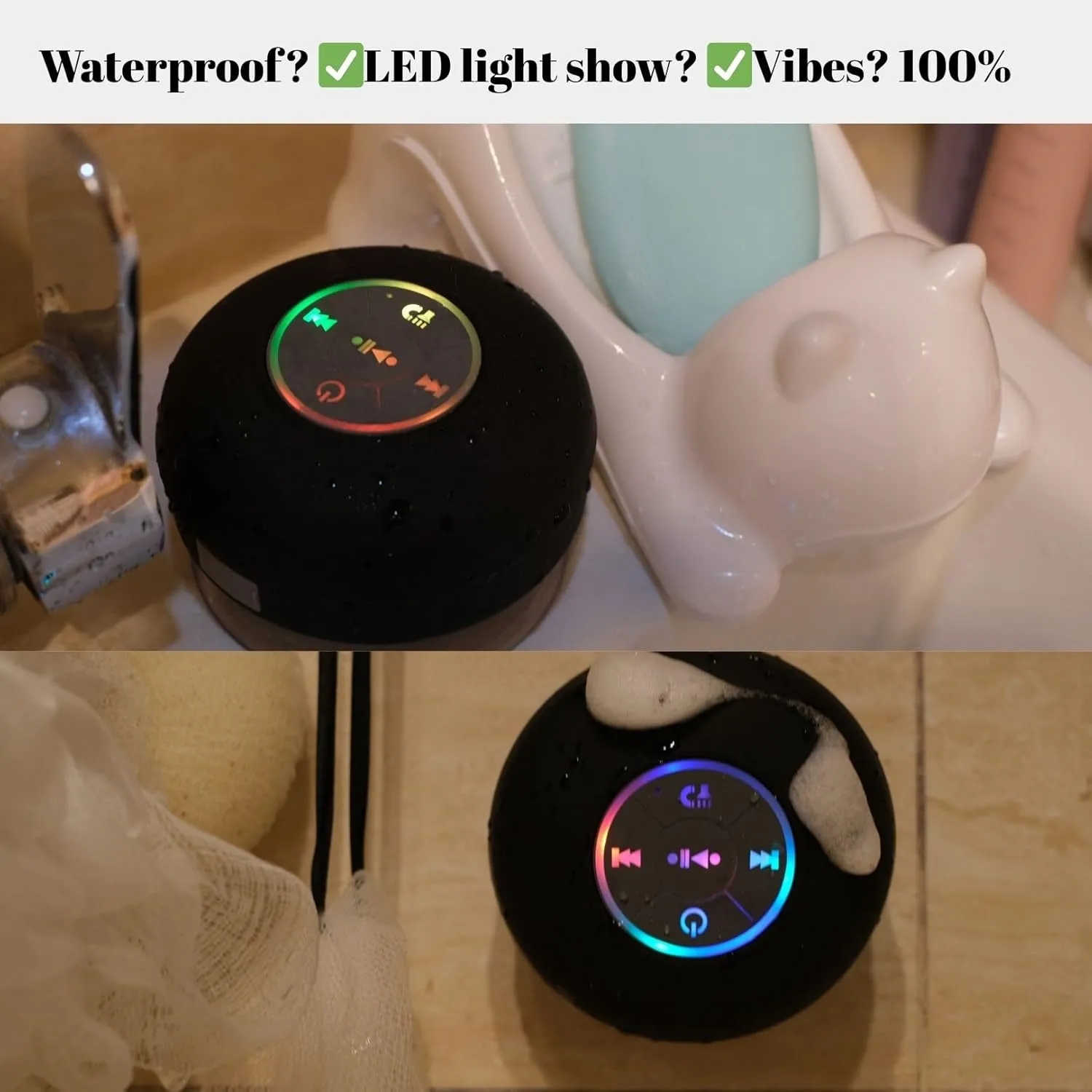 Protable Waterproof Shower Wireless Speaker 4