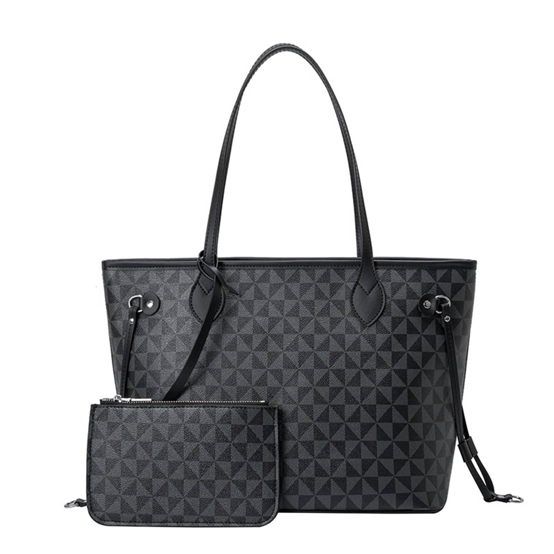 Pvc Check Waterproof Tote Bag For Women 5