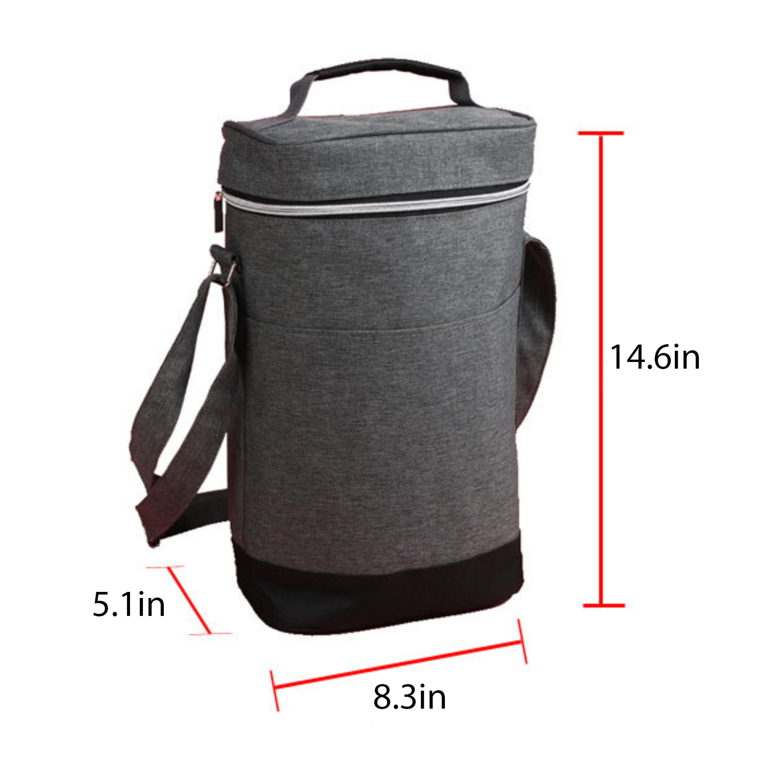 One-shoulder red wine cooler bag 1