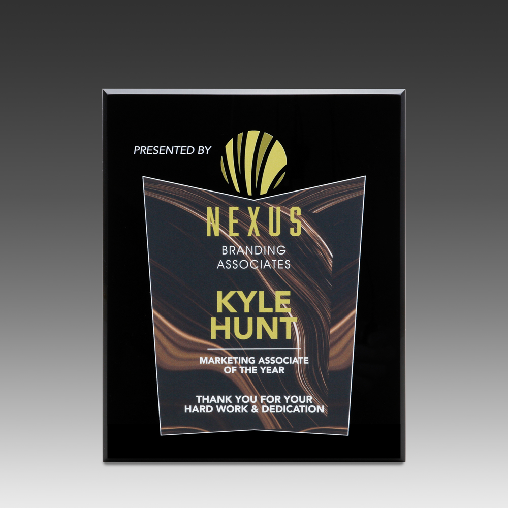 8" x 10" Border Plaque Black 2