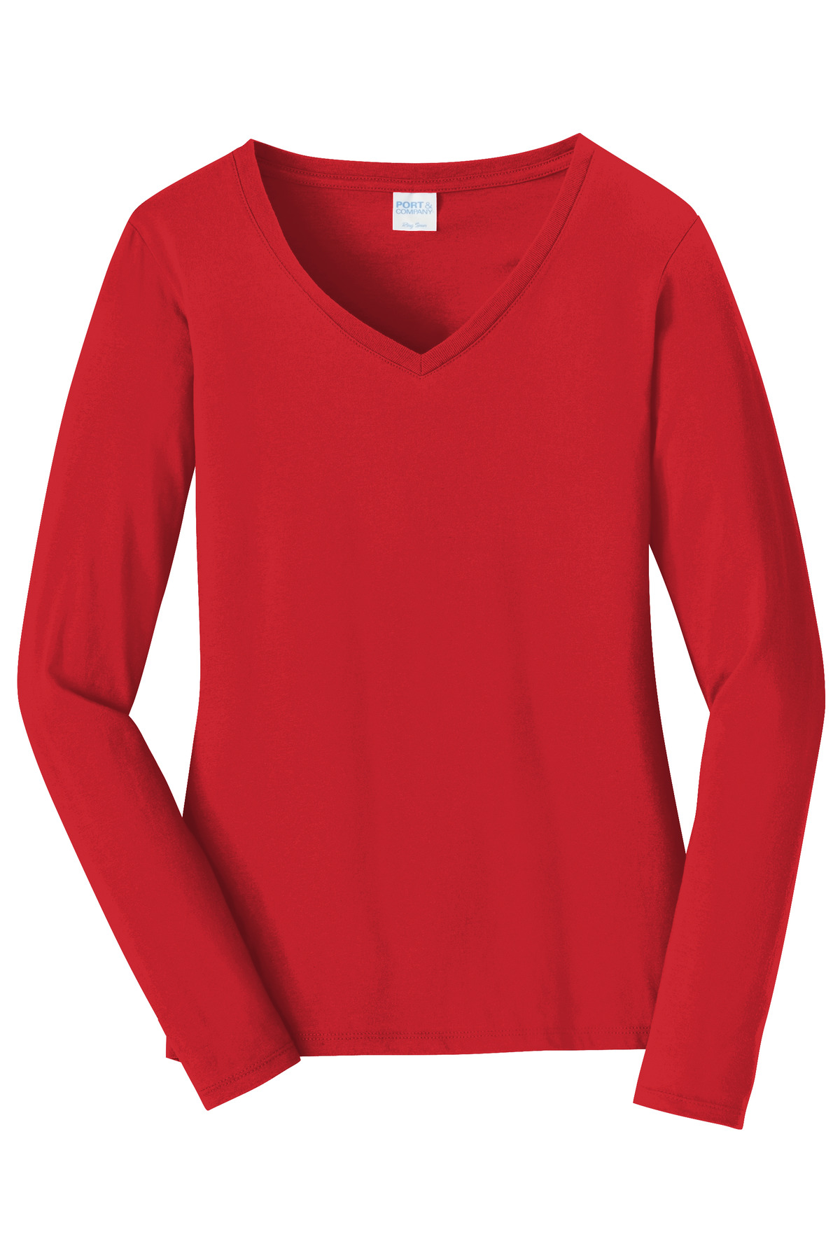 Port & Co Women's Long Sleeve Fan Favorite V-Neck Tee. LPC450VLS 37