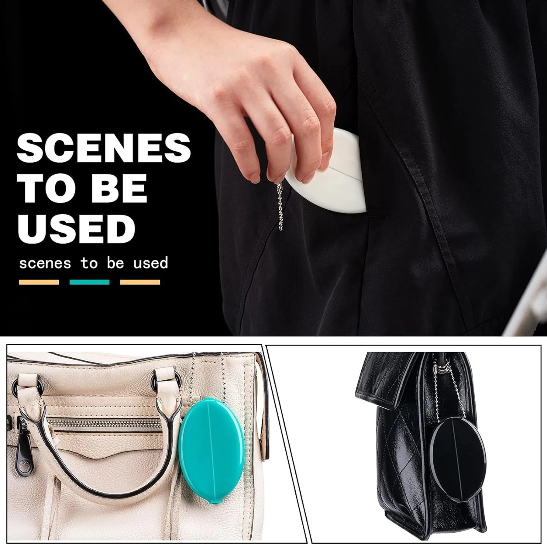 Oval Squeeze Coin Purses With Keychain 2