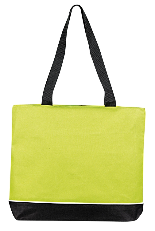 Zipper Shoulder Tote Bag with Full Top Zipper Gusset