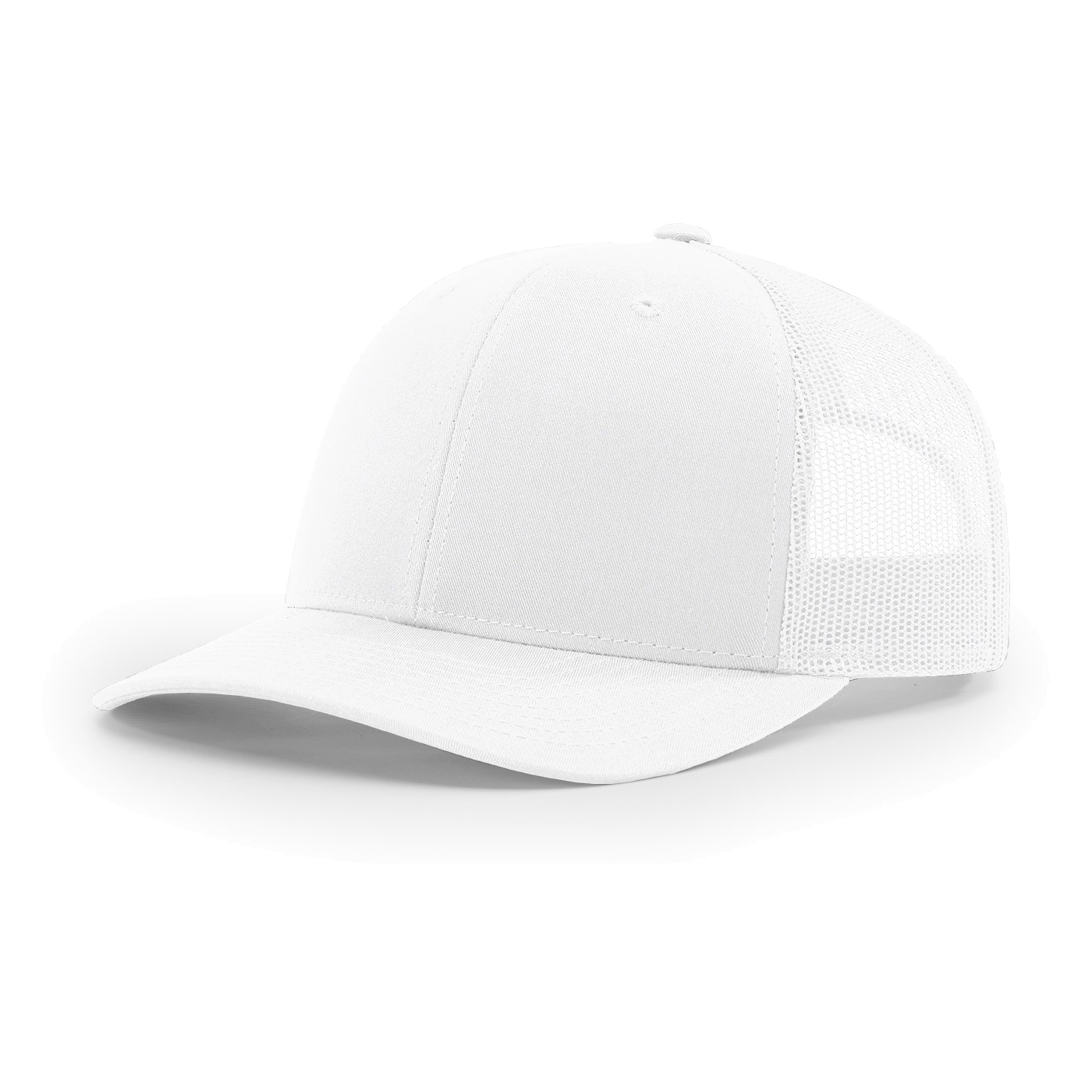 Richardson 112 6-Panel Snapback Trucker Hat w/Leatherette Adhesive Patches or Embroidery 89