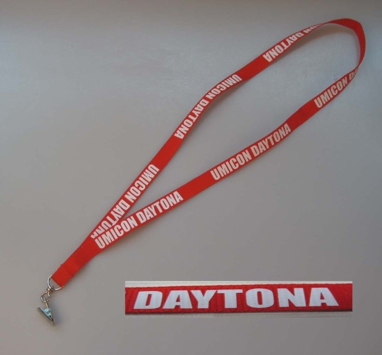 Knitted Ribbon Lanyards With White Screen Imprint 1
