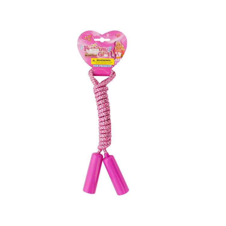 Toy Jump Ropes - Pink Plastic 6.75' 2