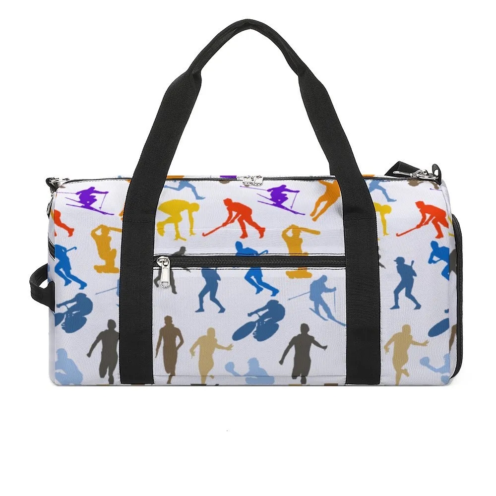 Custom Logo Gym Bags Bulk Order High Quality Oxford Cloth Duffle Promotional Giveaway 5
