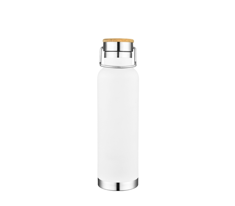 Double Wall Stainless Steel Tumbler with Bamboo Lid, 20 oz. 3