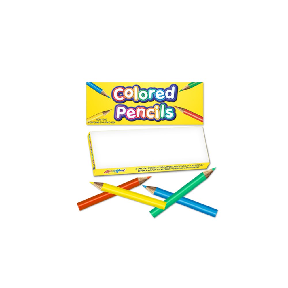 Mini Colored Pencils - 4 Count Pre-sharpened 2