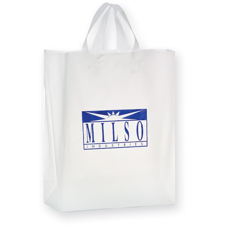 Clear HDPE Frosted Soft Loop Shopper 1