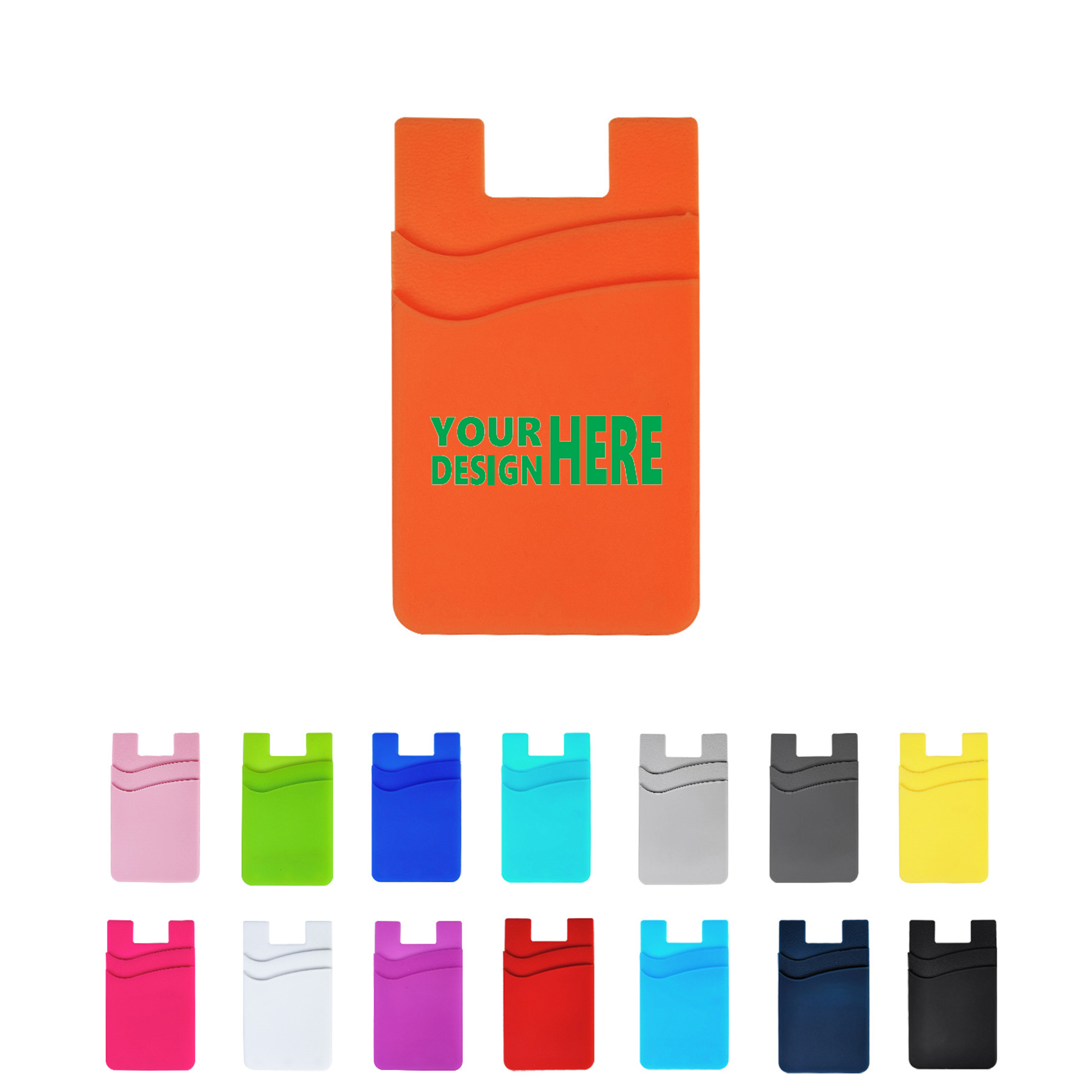 MOQ 100 Silicone Cell Phone Wallet 2