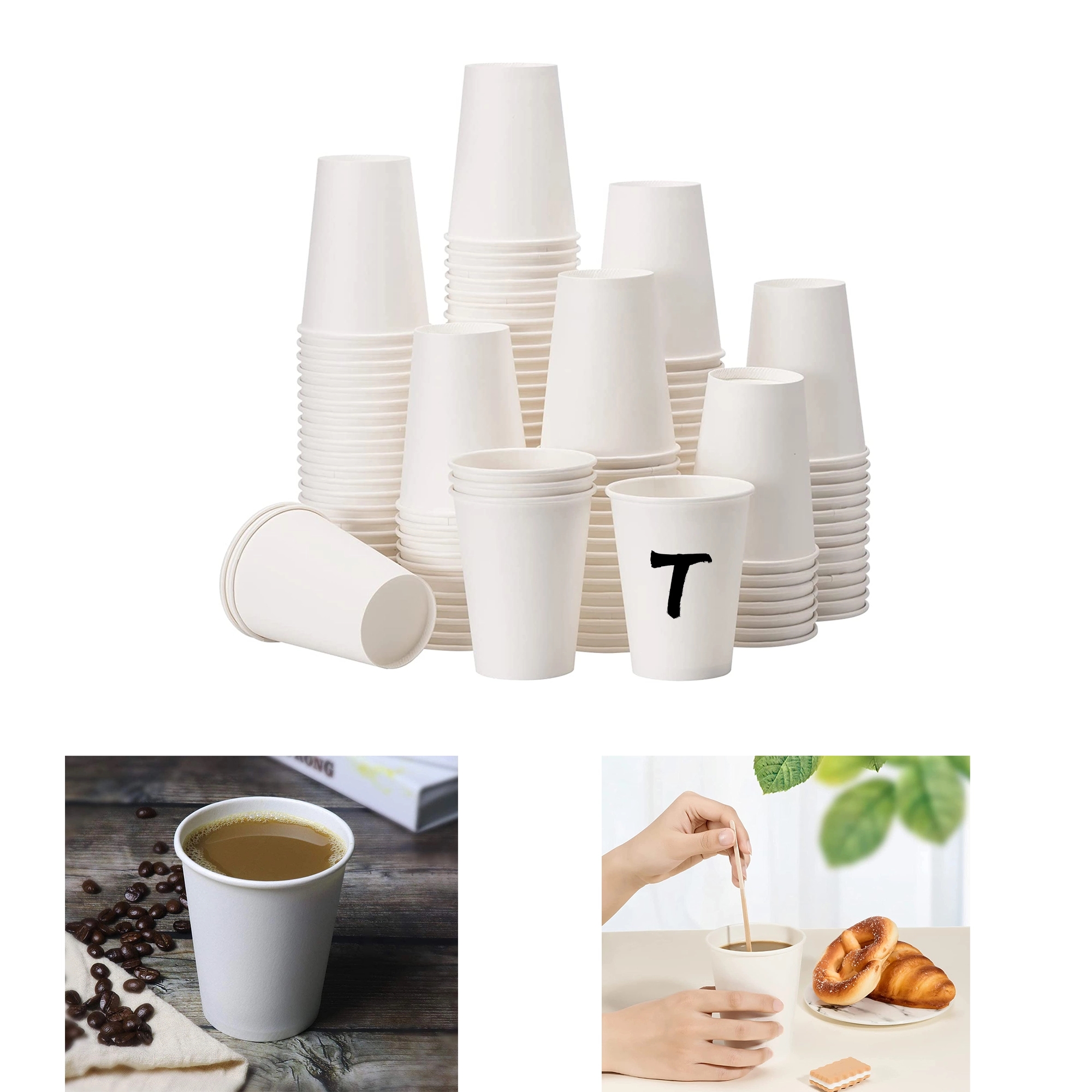 12 oz. Disposable Paper Coffee Cups 1