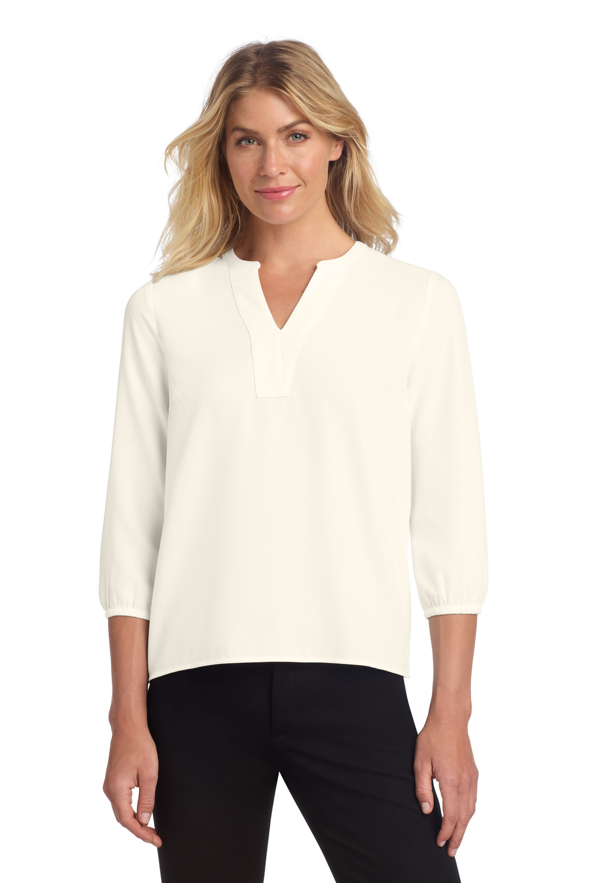 Mercer+Mettle Women's Stretch Crepe 3/4-Sleeve Blouse MM2011 15