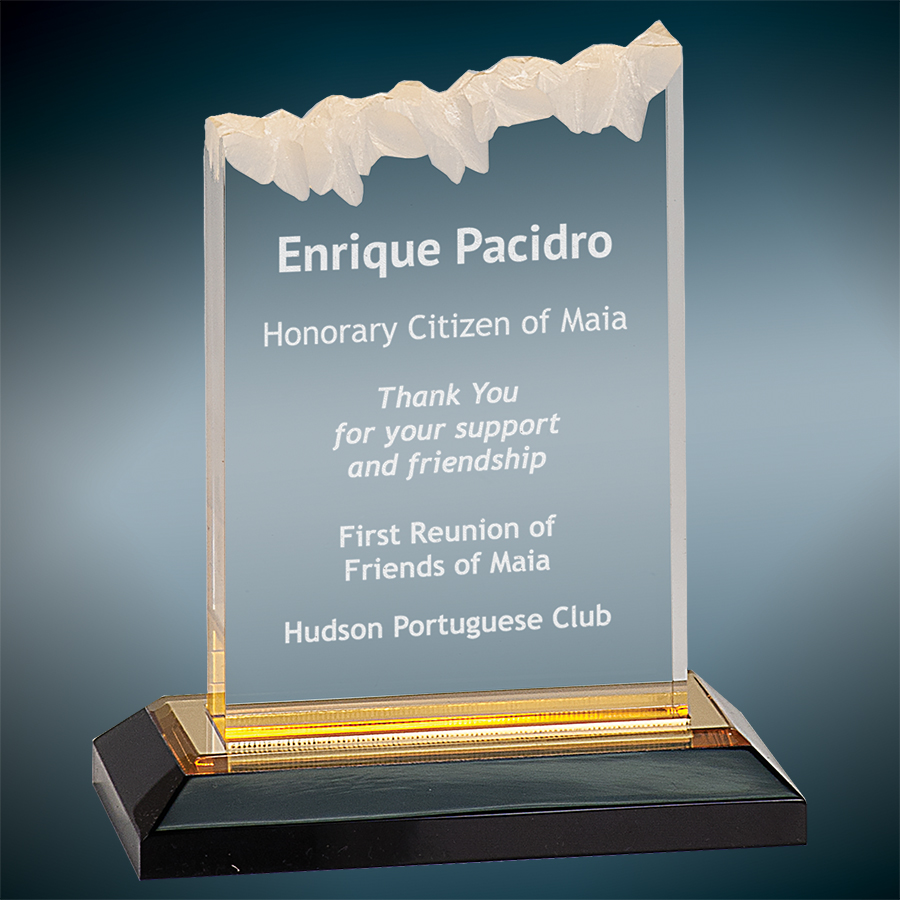 5X6 Gold Frosted Impress Acrylic Award