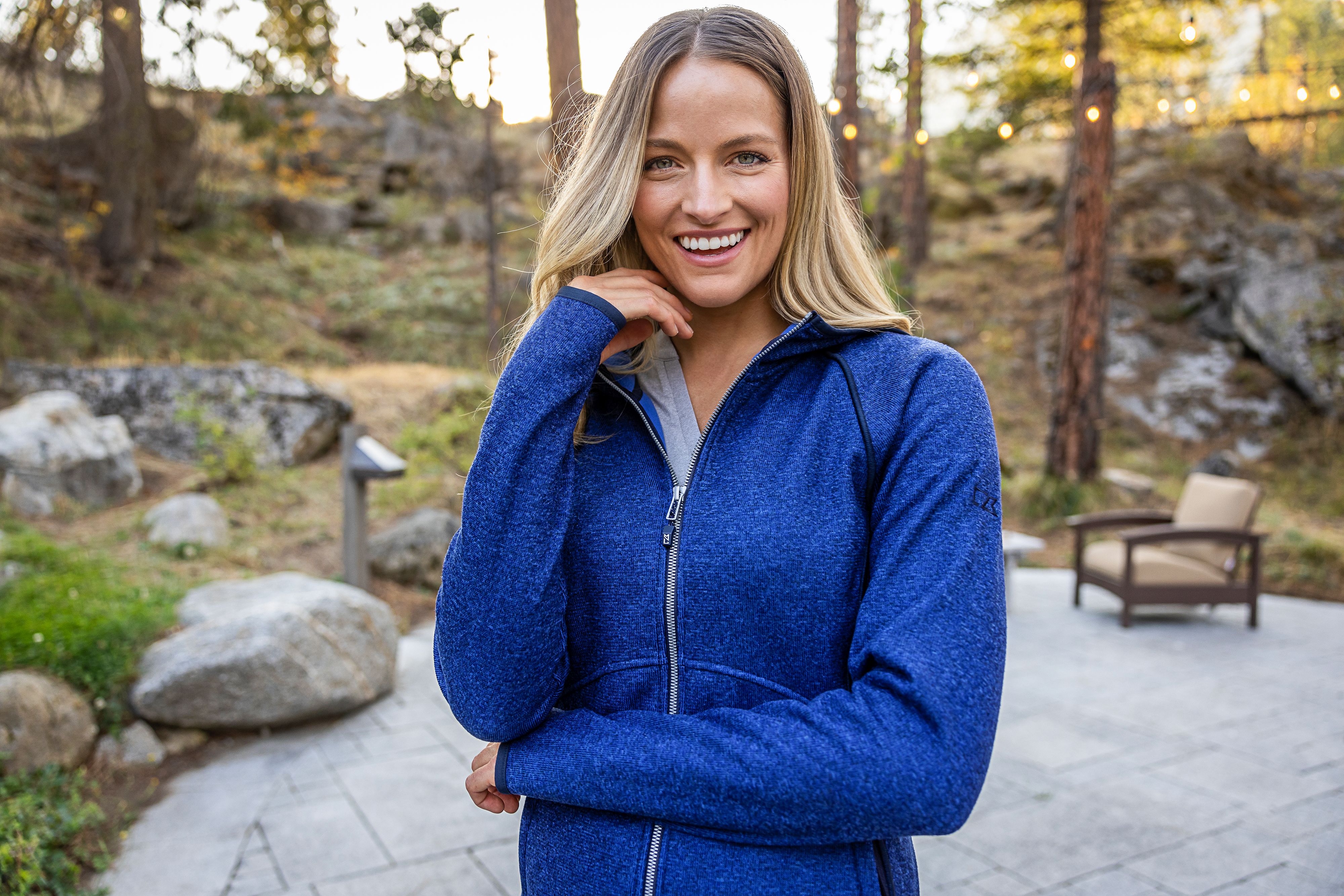 Cutter & Buck Mainsail Sweater-Knit Womens Full Zip Hooded Jacket 62