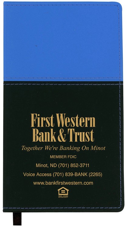 Mystic Series Soft Cover 2 Tone Vinyl Weekly Planner w/ Map / 1 Color 4