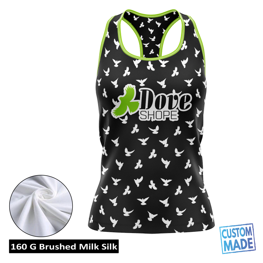 Women's Sublimation Racerback Tank Top - 160G Brushed Milk Silk 2