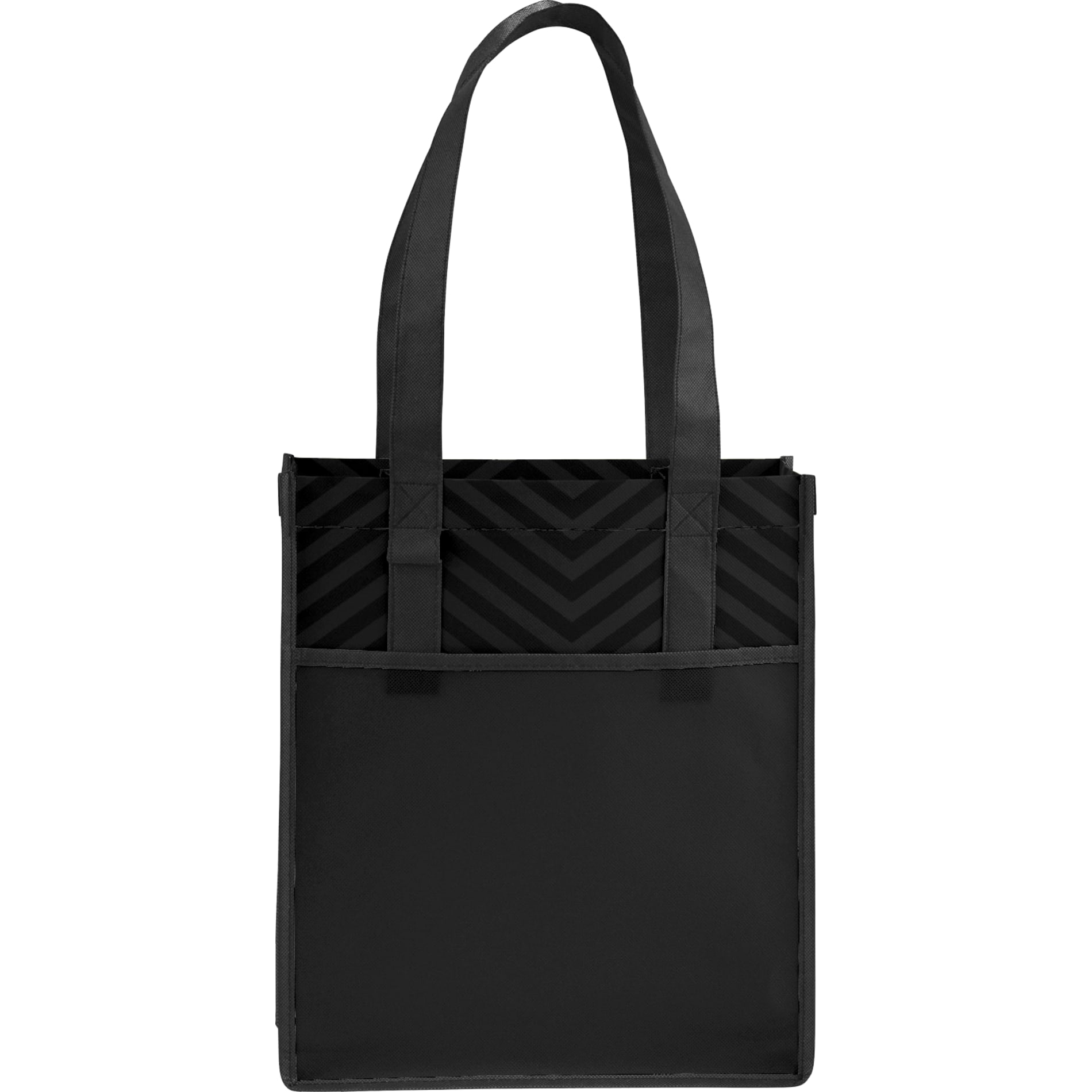 Printed Chevron Non-Woven Shopper Tote 16