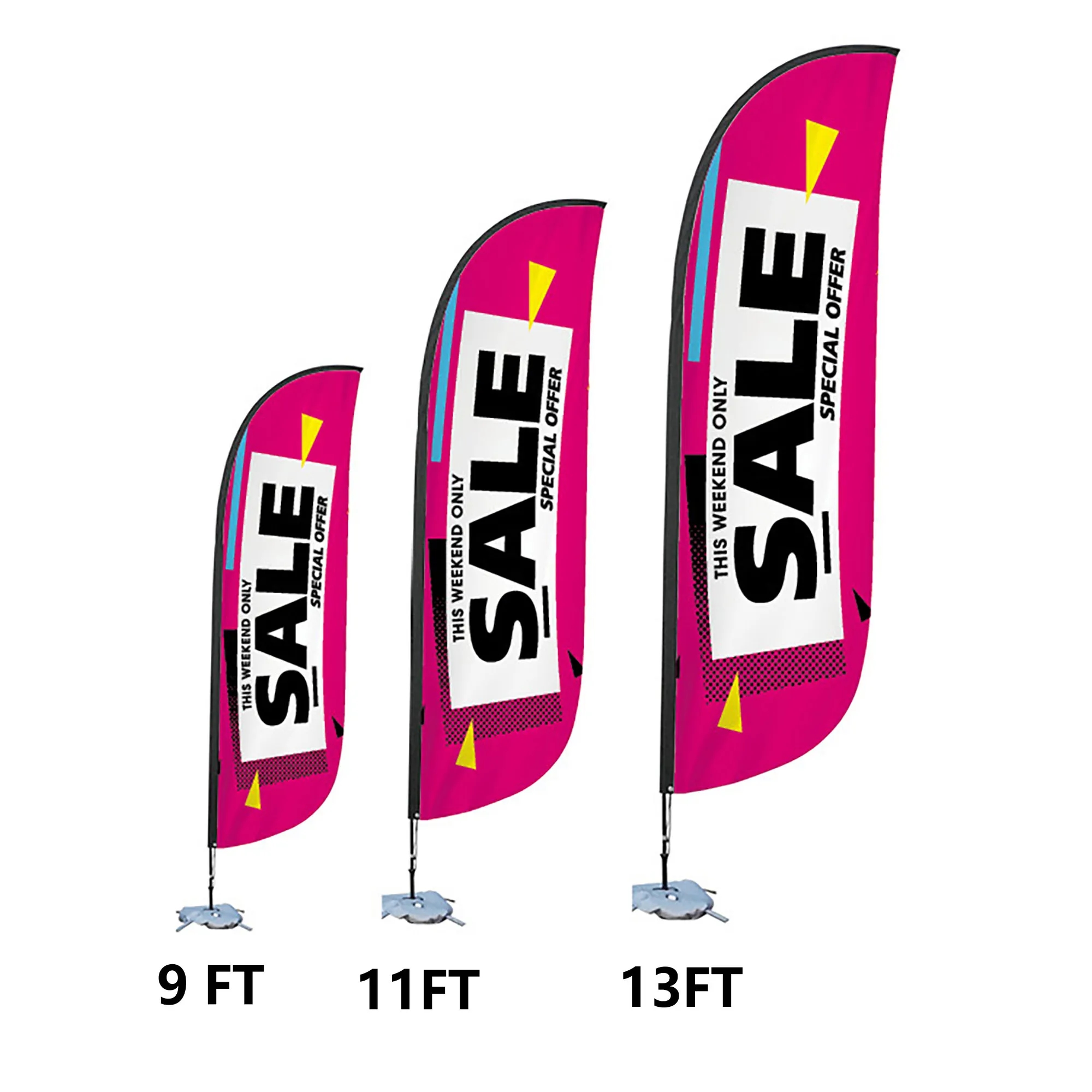 11.2 Ft Feather Flag Banner for Business Advertisement 3
