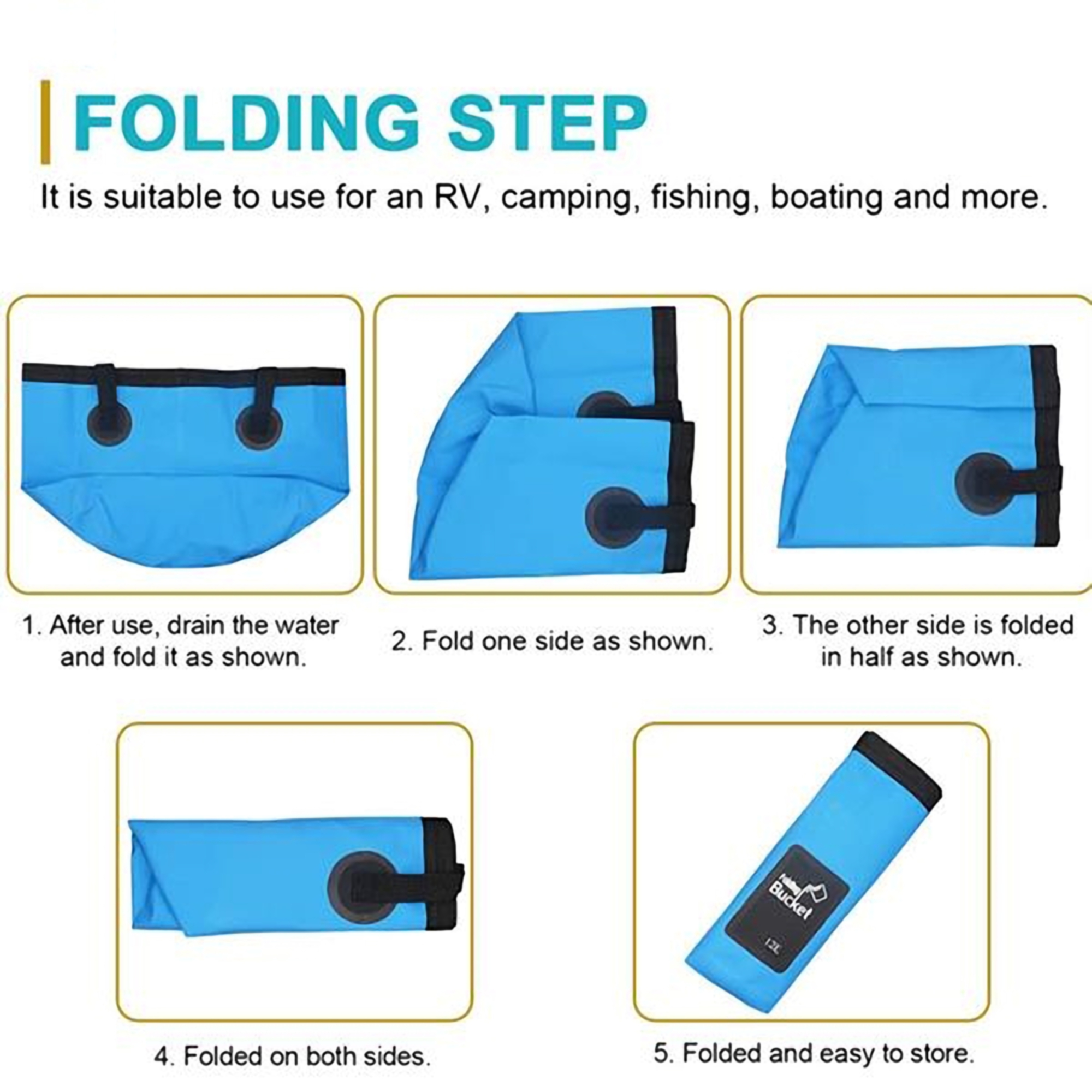 12L Collapsible Water Bucket 1