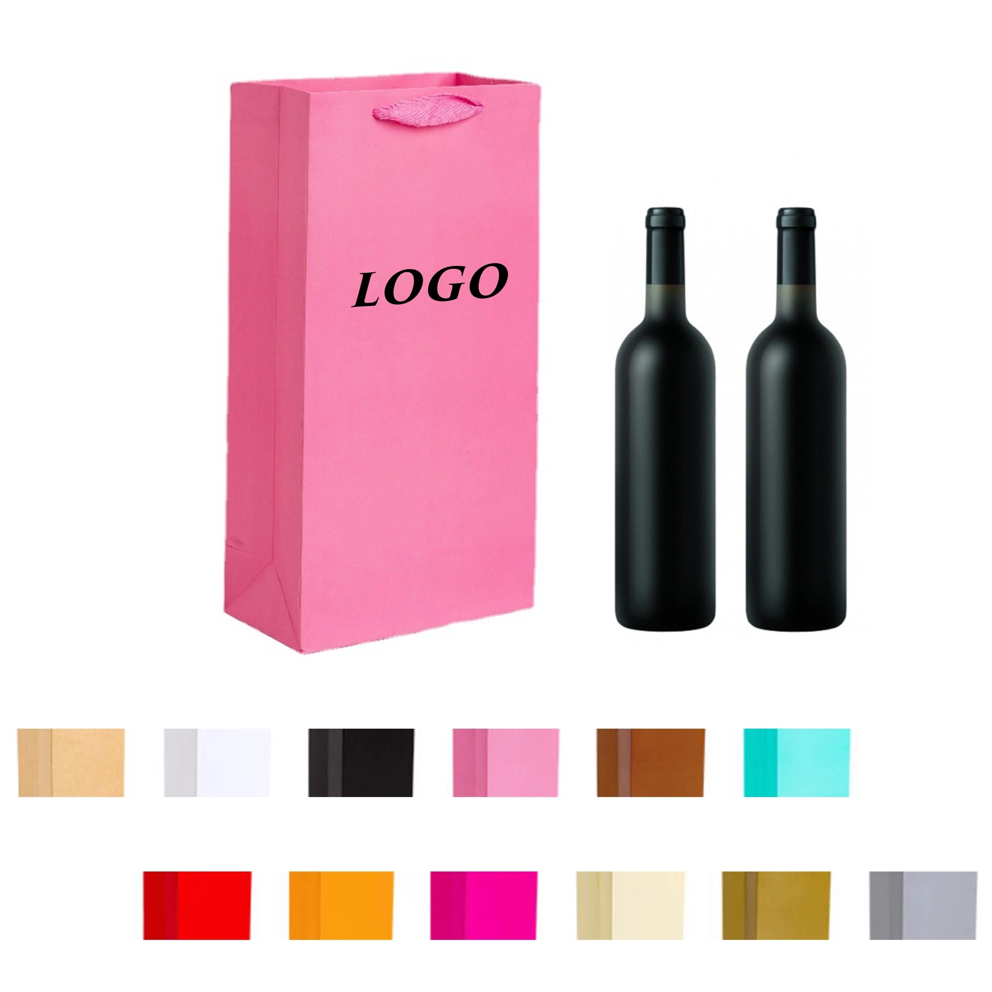 Double Wine Paper Tote Bags 1
