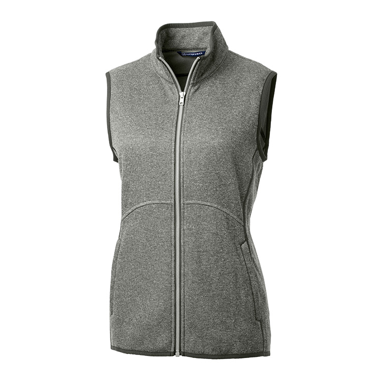 Cutter & Buck Ladies Mainsail Sweater-Knit Full Zip Vest 2