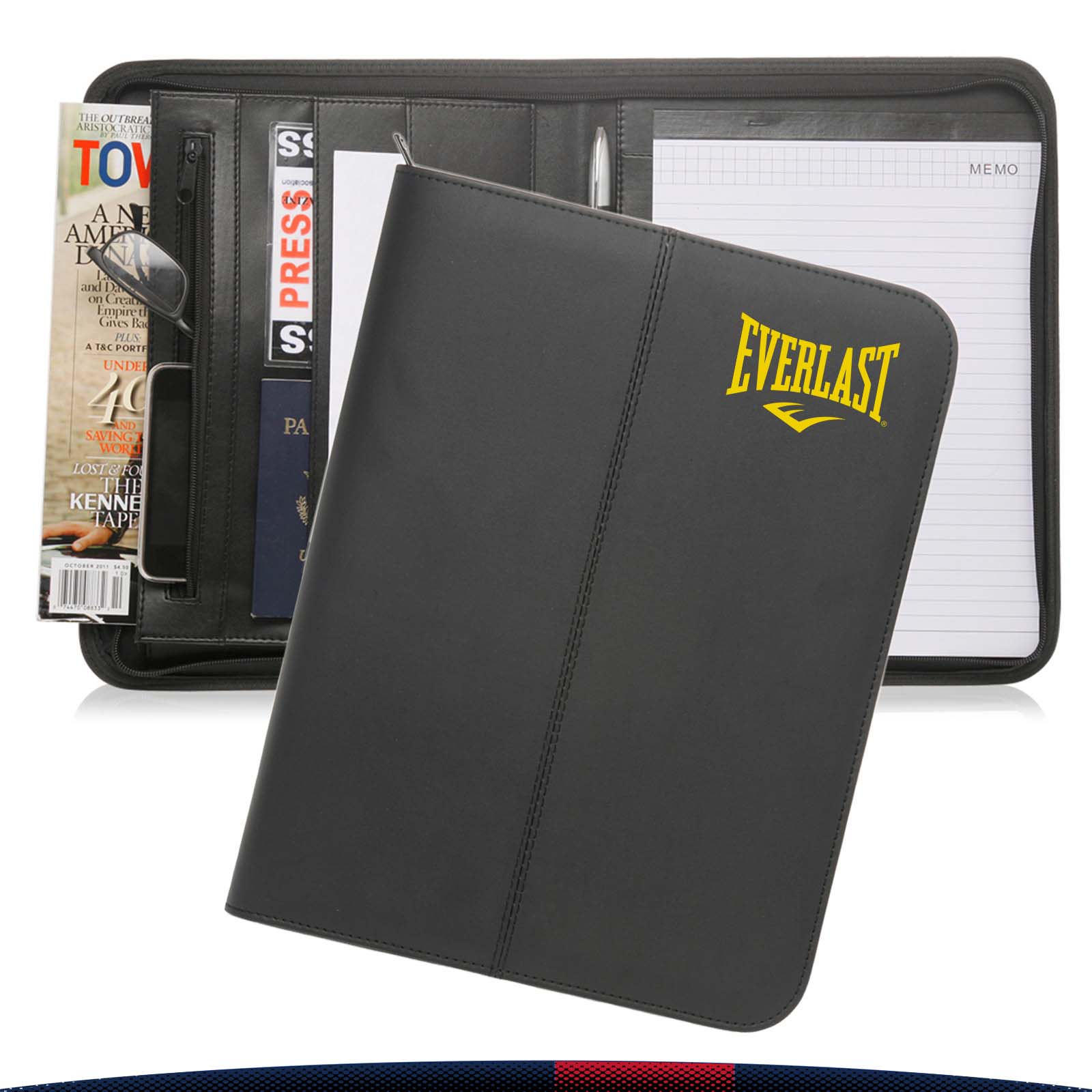 Akine Zippered Leather Portfolios 3