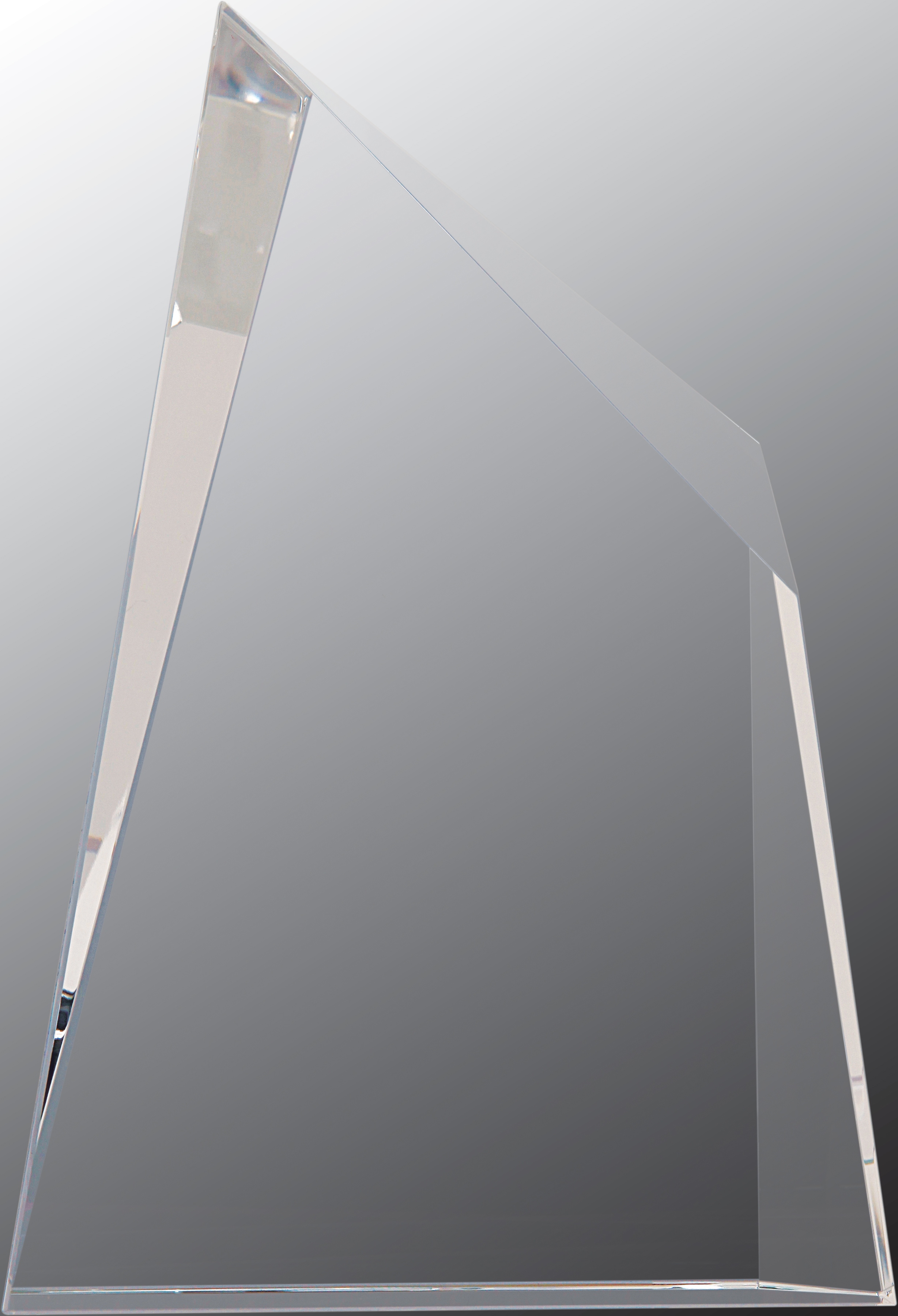 7" x 10" Crystal Facet Wedge Award 3