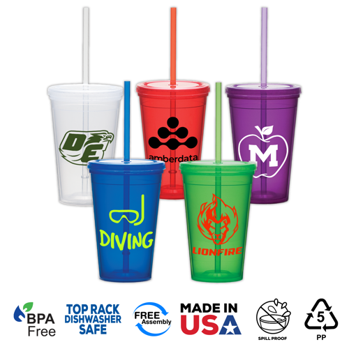 Economy Tumbler with Snap-on Lid 16oz 4