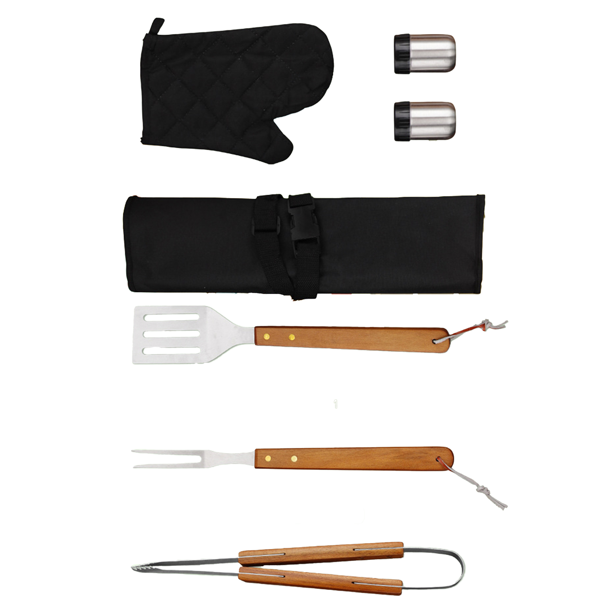 Oxford Complete Bbq Tool Set With Roll-Up Apron 5