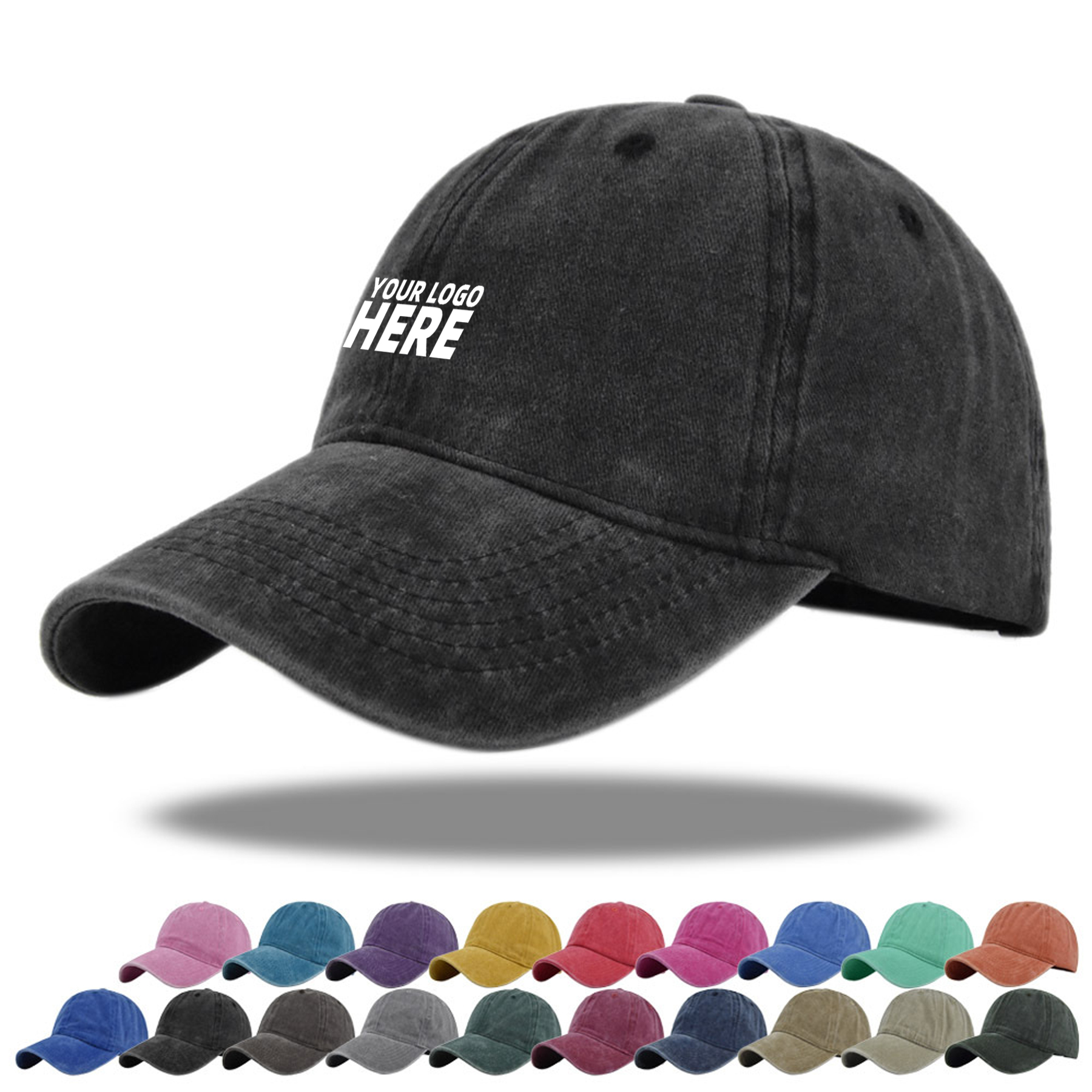 Garment Washed Superior Cotton Baseball Cap 1