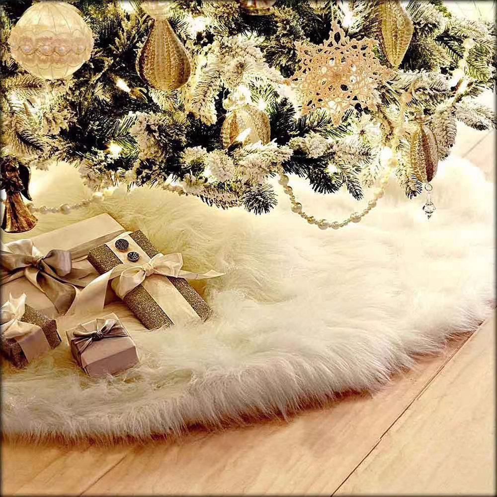 30'' Christmas White Tree Skirt 3